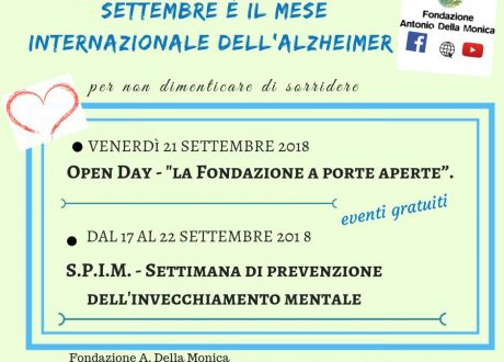 settembre mese alzheimer prevenzione Fondazione Antonio Della Monica